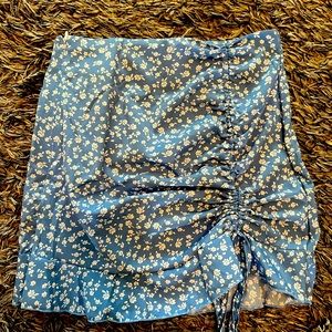 Powder blue and white skirt